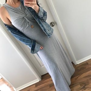 🆕All Twisted Up Grey Maxi
